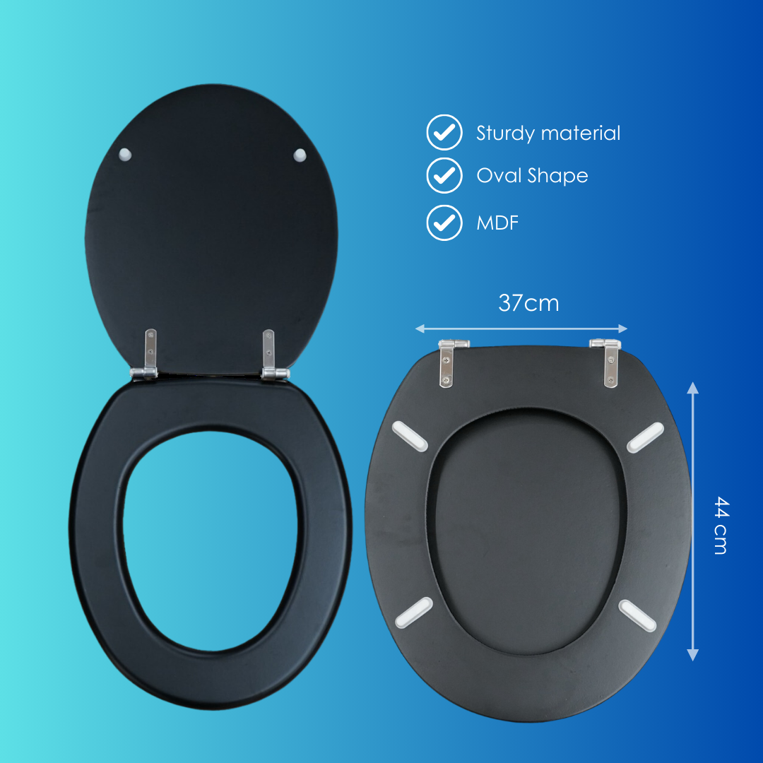 Matt Black Toilet Seat