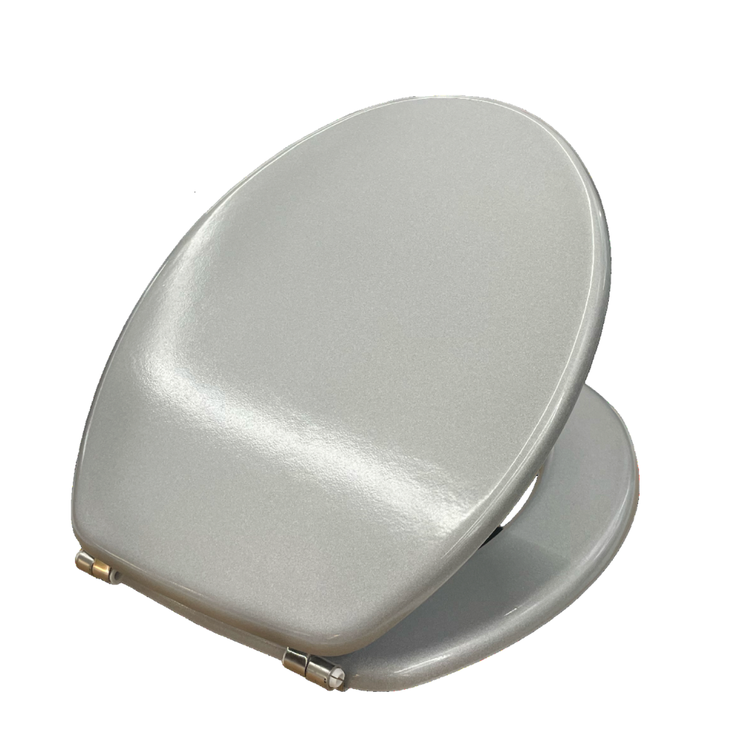 Shimmer Silver Toilet Seat