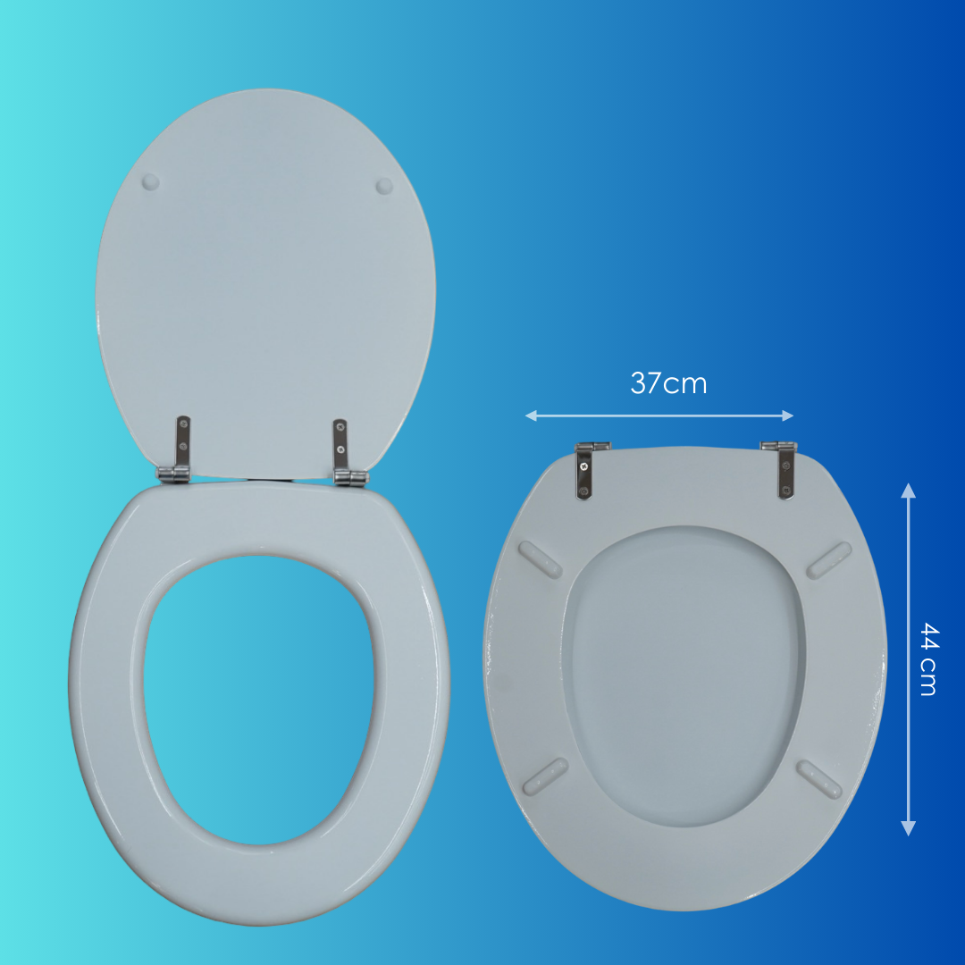 Tongue & Groove Grey Toilet Seat