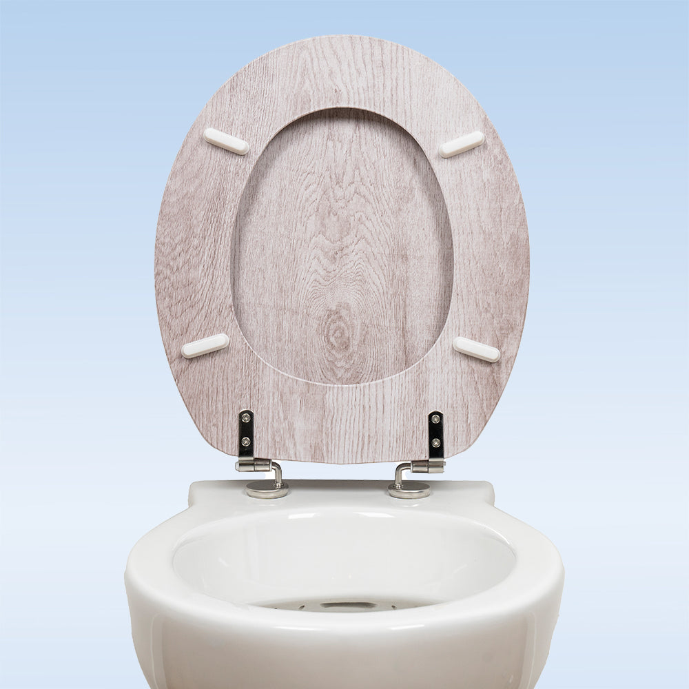 Wooden Toilet Seat Grey