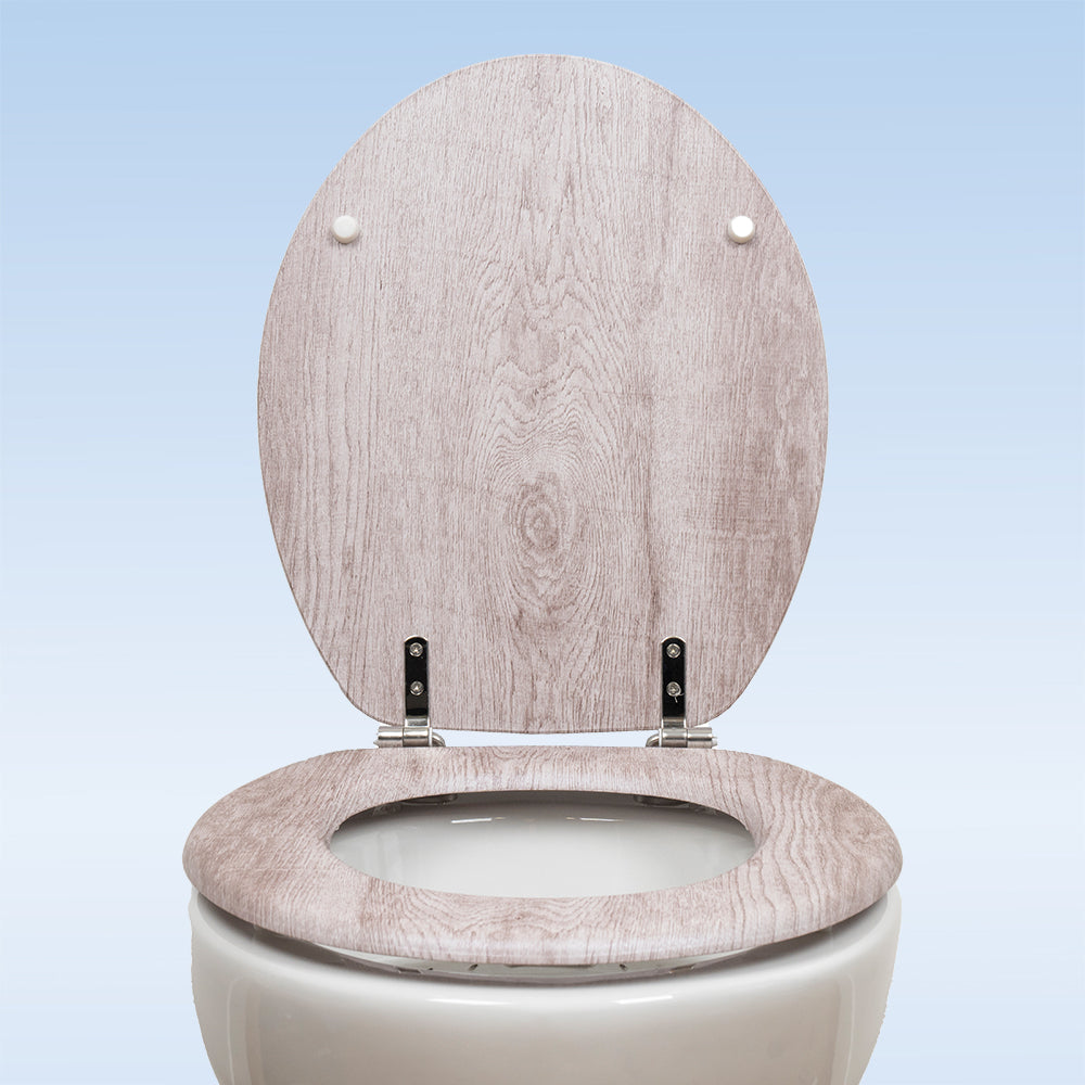 Wooden Toilet Seat Grey