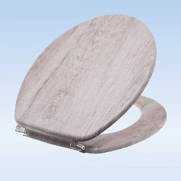 Wooden Toilet Seat & Toilet Brush Bundle