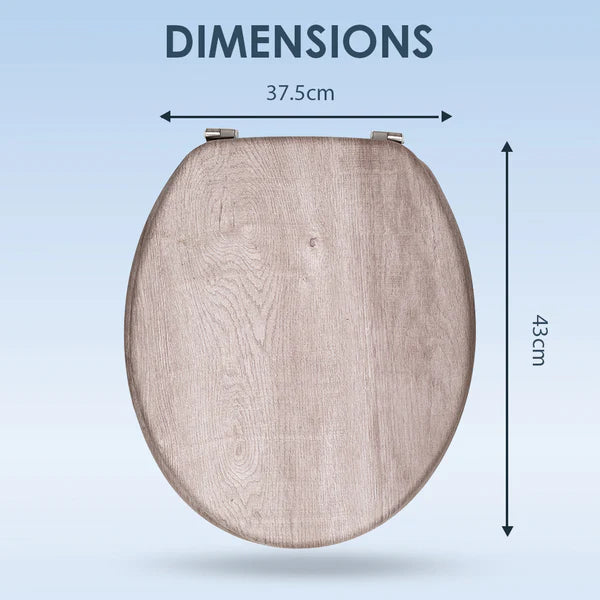 Wooden Toilet Seat & Toilet Brush Bundle