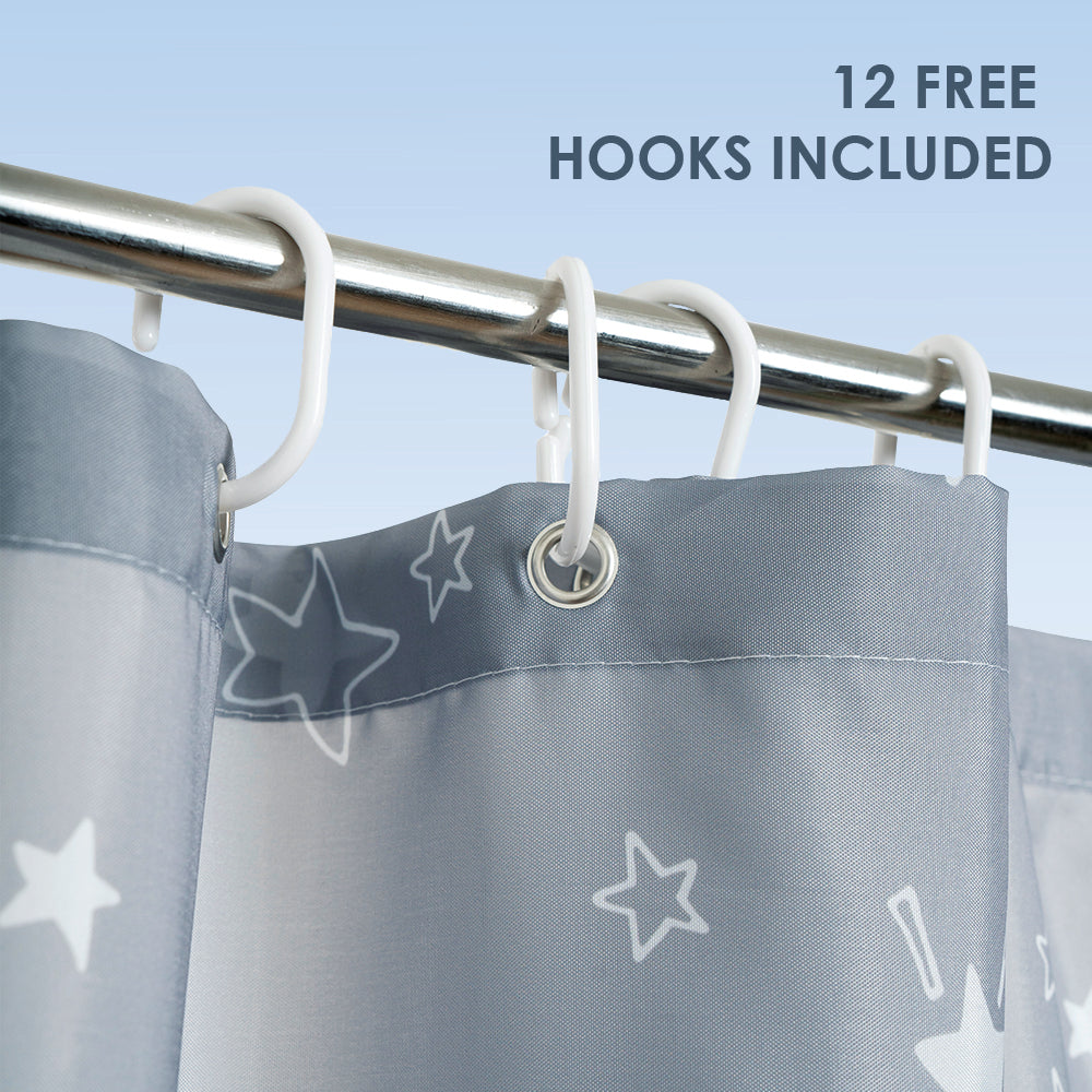 Grey Cloud Shower Curtain