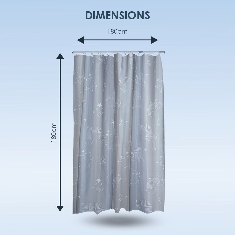 Grey Cloud Shower Curtain