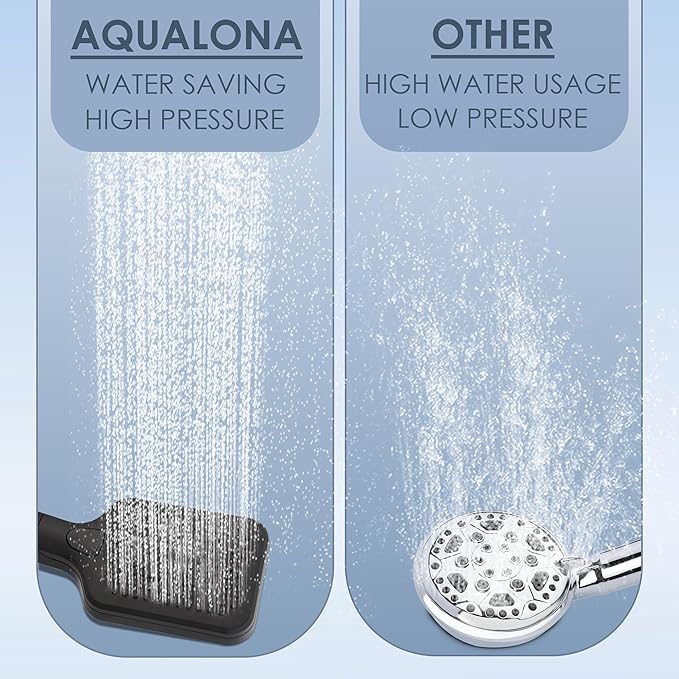 Wooden Toilet Seat, Shower Head & Mat Bundle