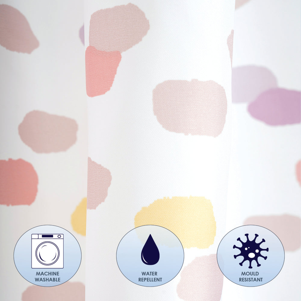 Pink Spots Shower Curtain