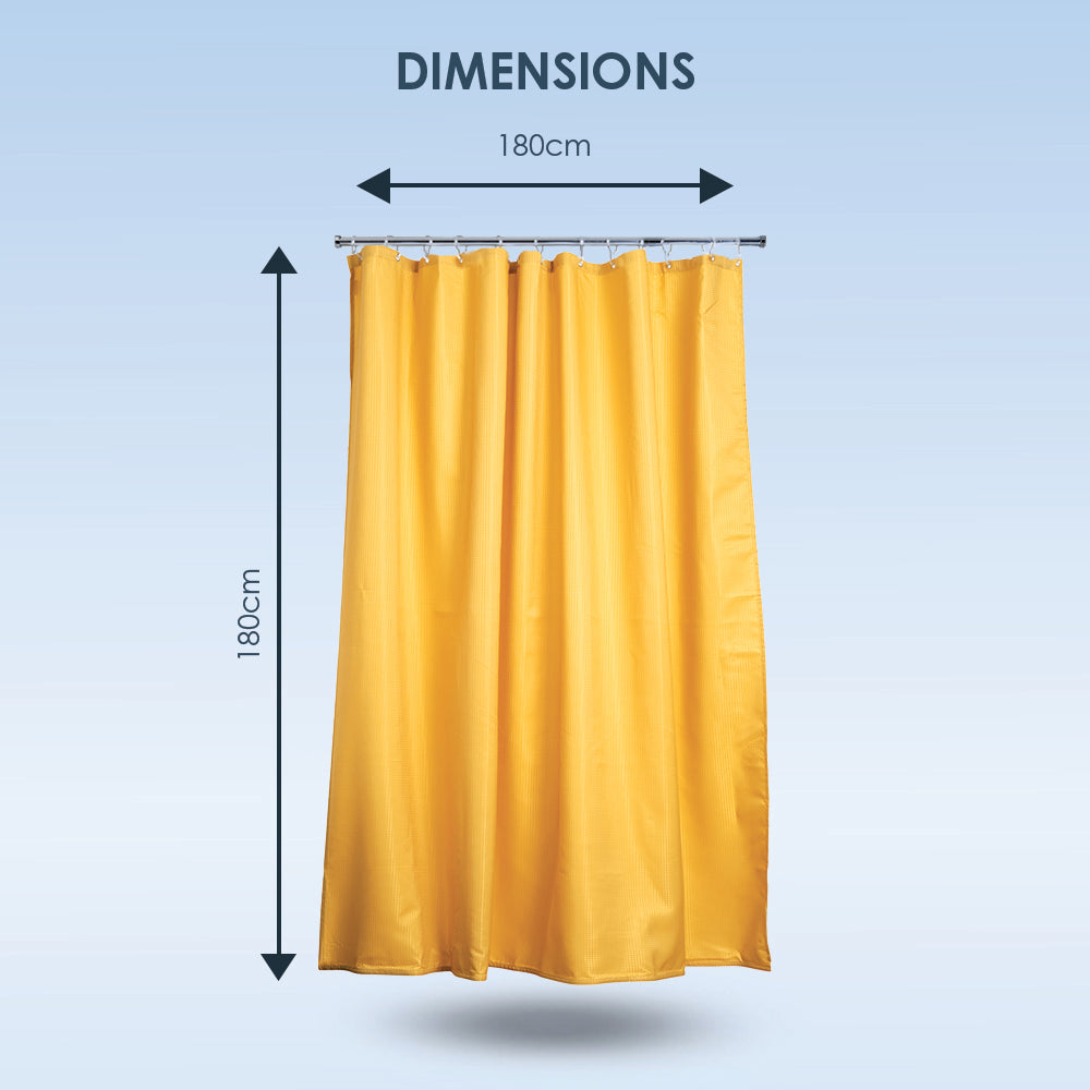 Waffle Ochre Shower Curtain