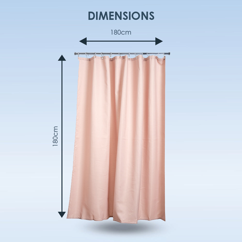 Waffle Blush Pink Shower Curtain
