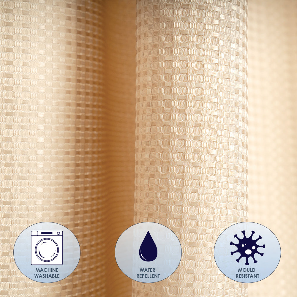 Waffle Cream Shower Curtain
