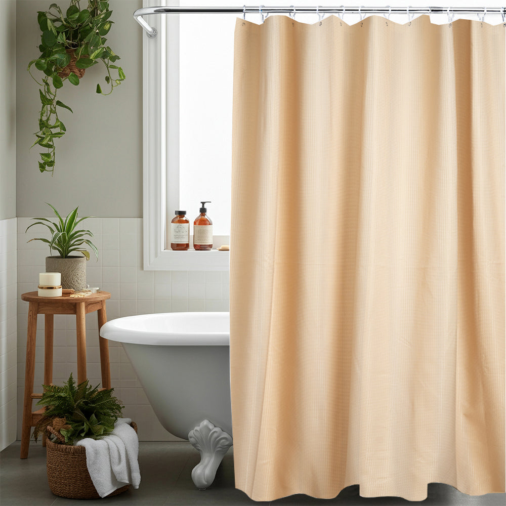 Waffle Cream Shower Curtain