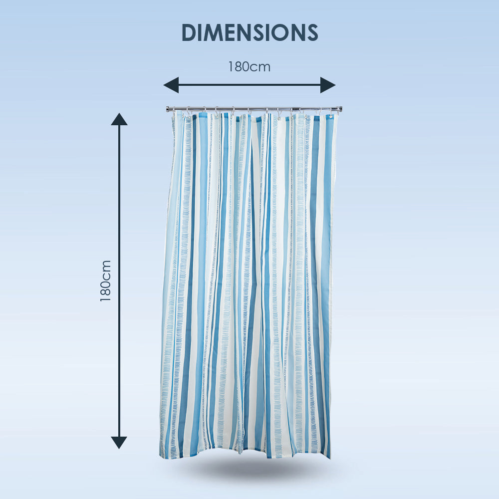 Blue Stripe Shower Curtain