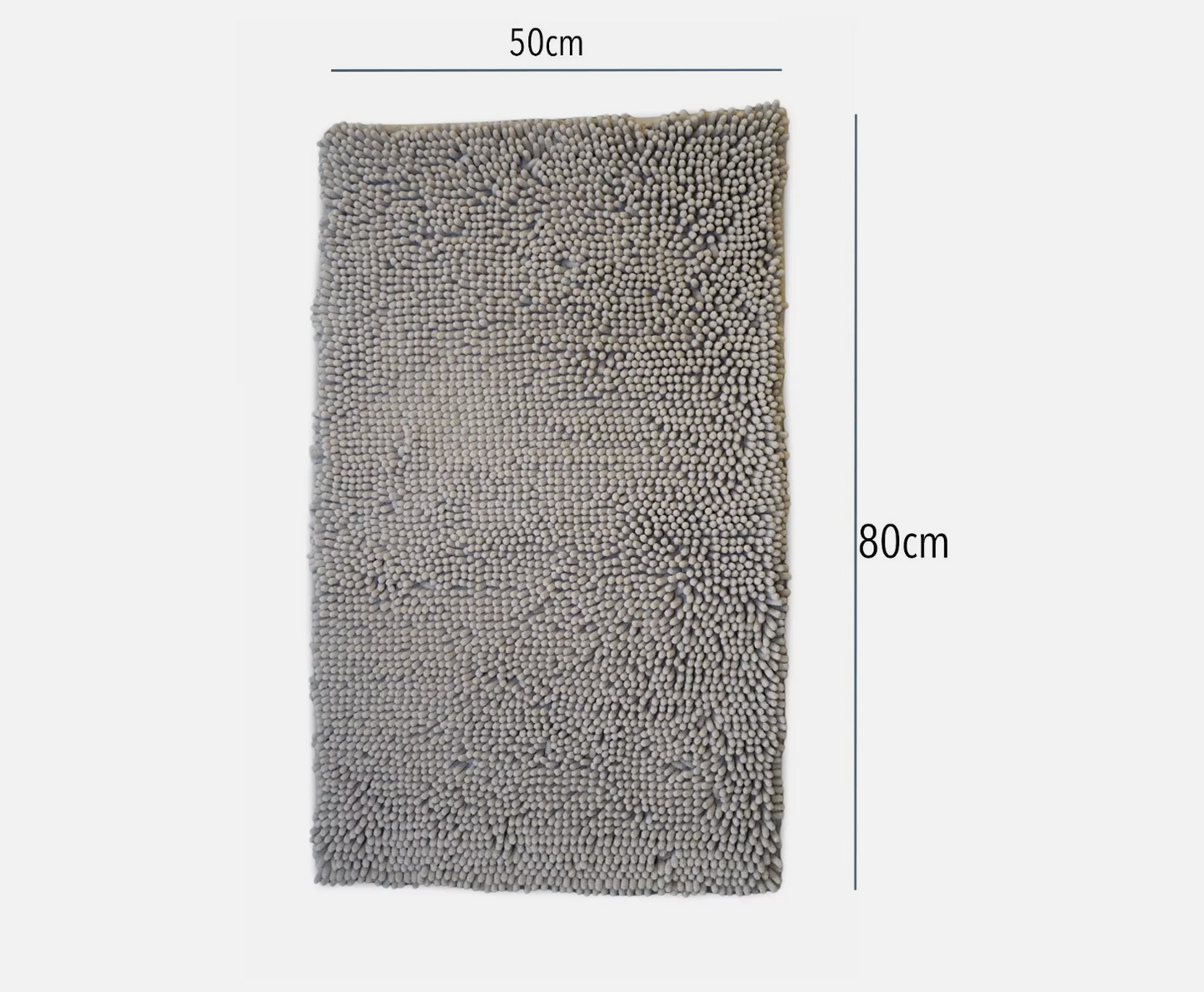 Chenille Bath Mat Grey