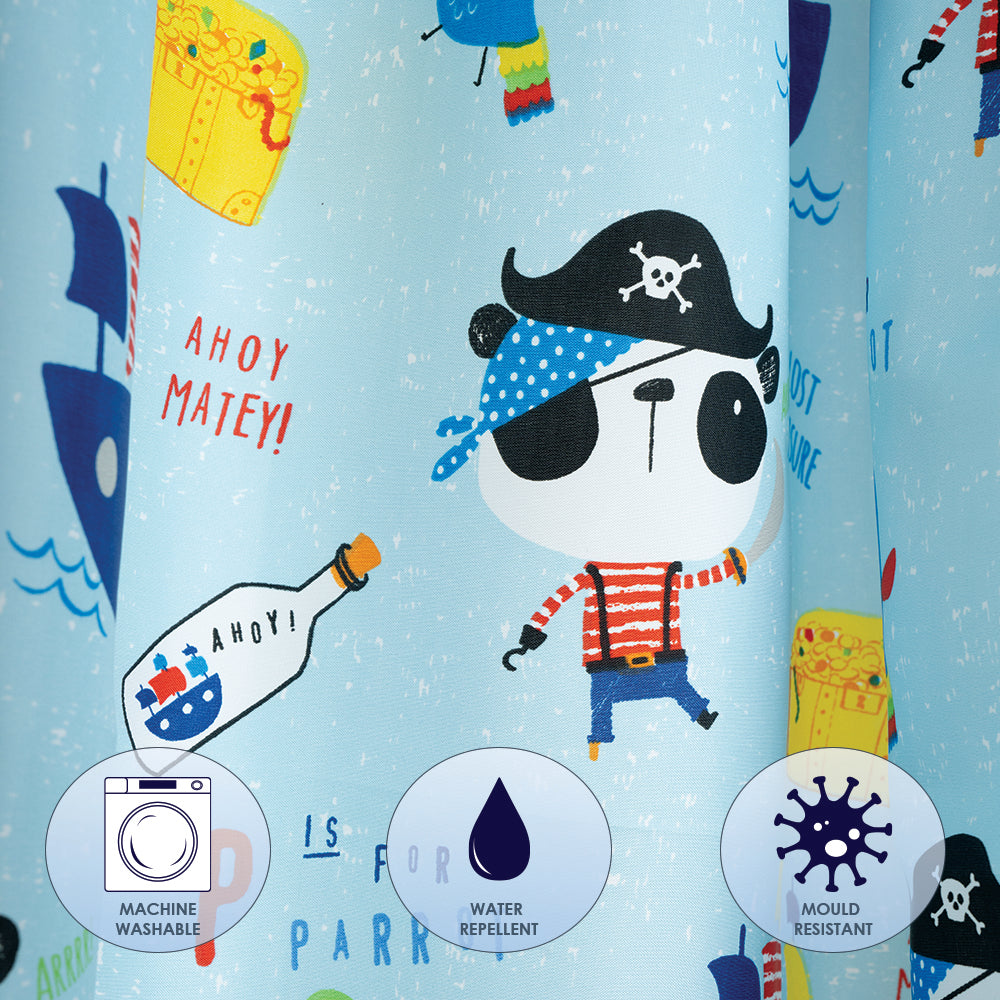 Pirate Panda Shower Curtain