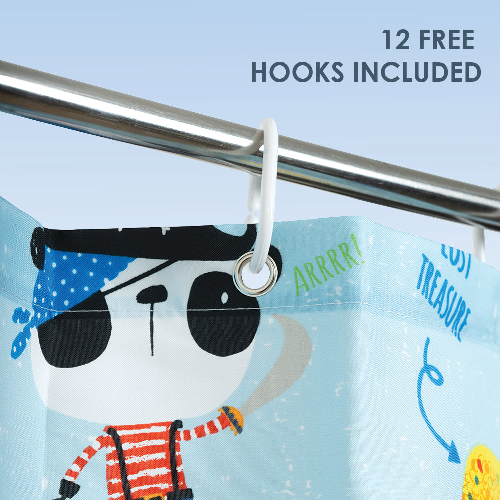 Pirate Panda Shower Curtain