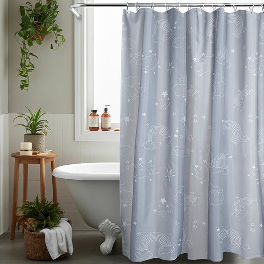 Grey Cloud Shower Curtain