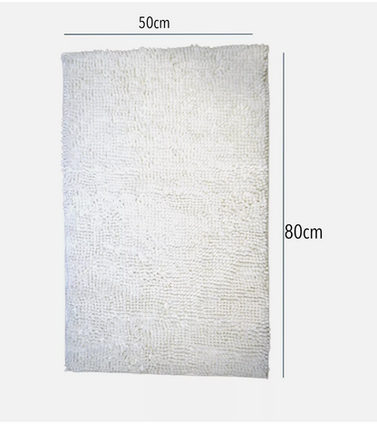 Chenille Bath Mat White