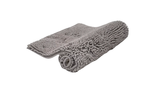 Chenille Bath Mat Grey