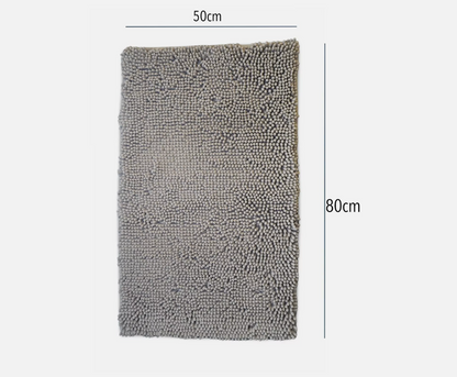 Chenille Bath Mat Grey