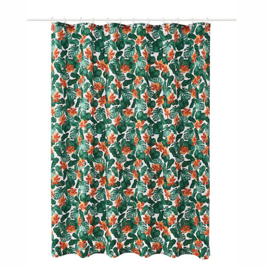 Tropical Leaves Shower Curtain